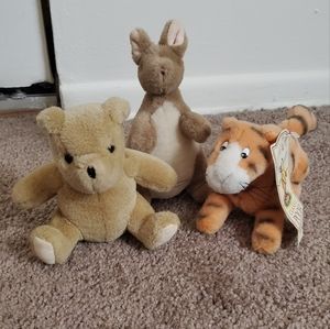 Classic Pooh GUND & Disney trio small stuffed animals